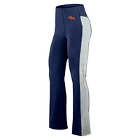 Women's Fanatics Navy Denver Broncos Studio Fitted Flared Leggings