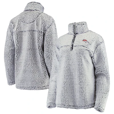 Veste à enfiler zippée pour femme Denver Broncos Sherpa G-III 4Her by Carl Banks grise