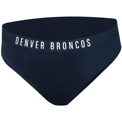 Bas de bikini pour femme bleu marine Denver Broncos All-Star G-III 4Her by Carl Banks