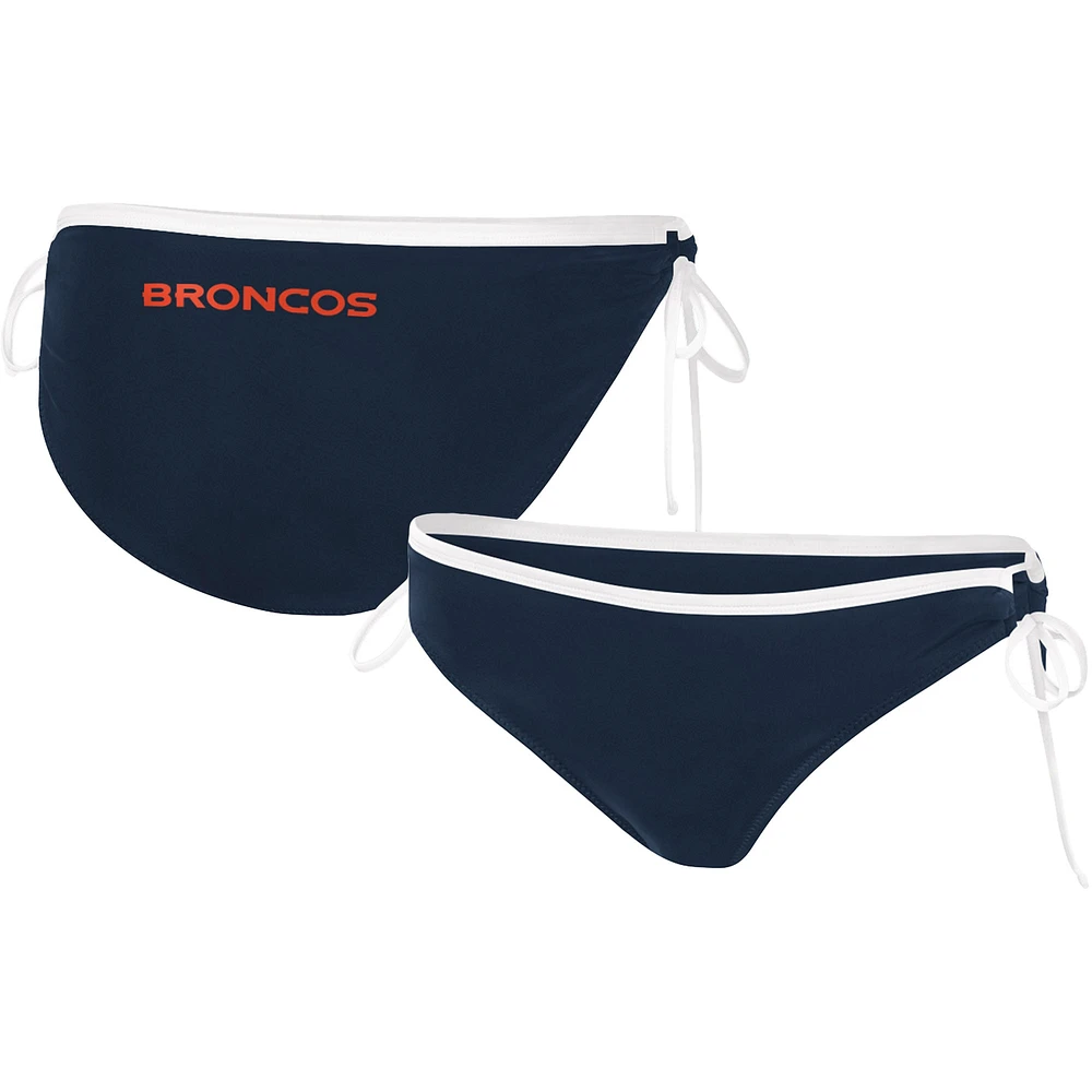 Bas de bikini pour femme G-III 4Her by Carl Banks bleu marine Denver Broncos Perfect Match