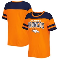 Women's G-III 4Her by Carl Banks Orange/Navy Denver Broncos Play the Ball T-Shirt