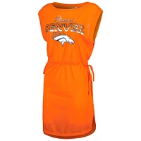 G-III 4Her pour femme par Carl Banks Orange Broncos de Denver G.O.A.T. Couverture maillot bain