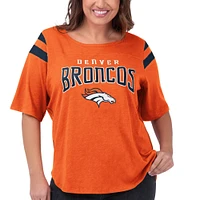 T-shirt de Linebacker Denver Broncos G-III 4Her by Carl Banks orange pour femme taille plus