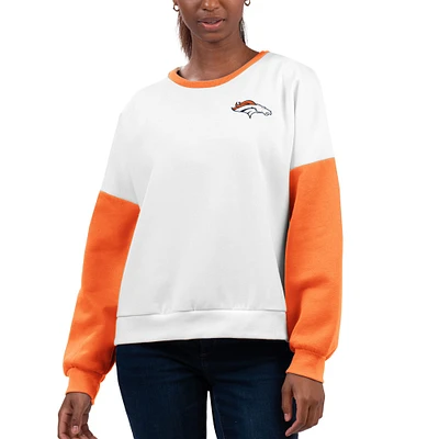 Sweat-shirt blanc G-III 4Her par Carl Banks pour femmes des Denver Broncos A-Game