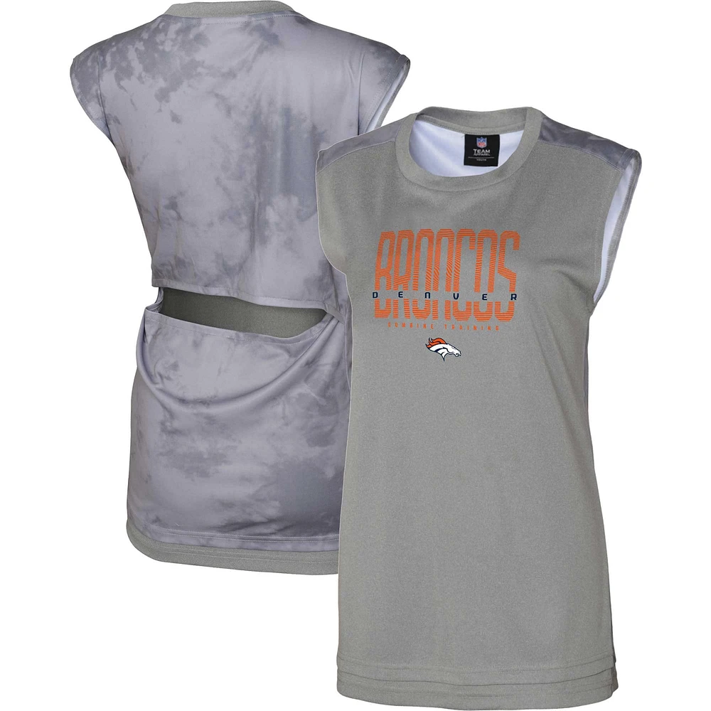 Débardeur sans sueur Denver Broncos gris pour femme