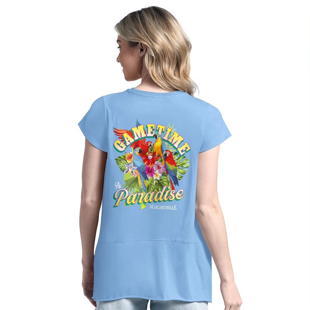 Women's Margaritaville  Blue Denver Broncos Gametime Is Paradise T-Shirt