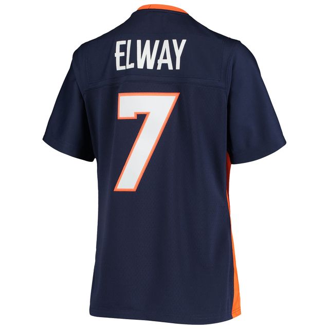 Maillot pour femme Mitchell & Ness John Elway bleu marine Denver Broncos Legacy Replica Team