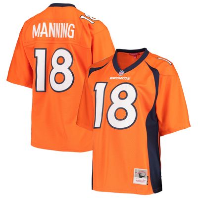 Women's Mitchell & Ness Peyton Manning Orange Denver Broncos Legacy Replica Player Jersey