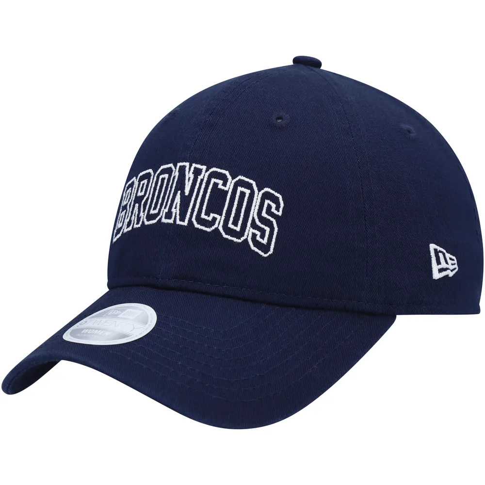 Casquette ajustable 9TWENTY Denver Broncos Collegiate New Era pour femme bleu marine