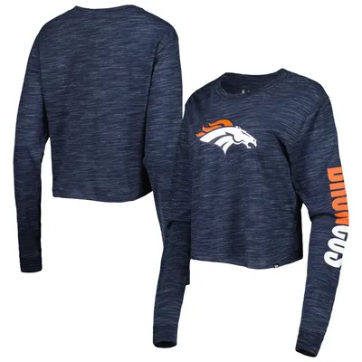 Men's New Era Royal Denver Broncos Throwback Raglan Long Sleeve T-Shirt