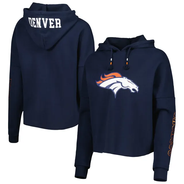 Lids Denver Broncos DKNY Sport Women's Deliliah Rhinestone Funnel Neck Pullover  Sweatshirt - Navy