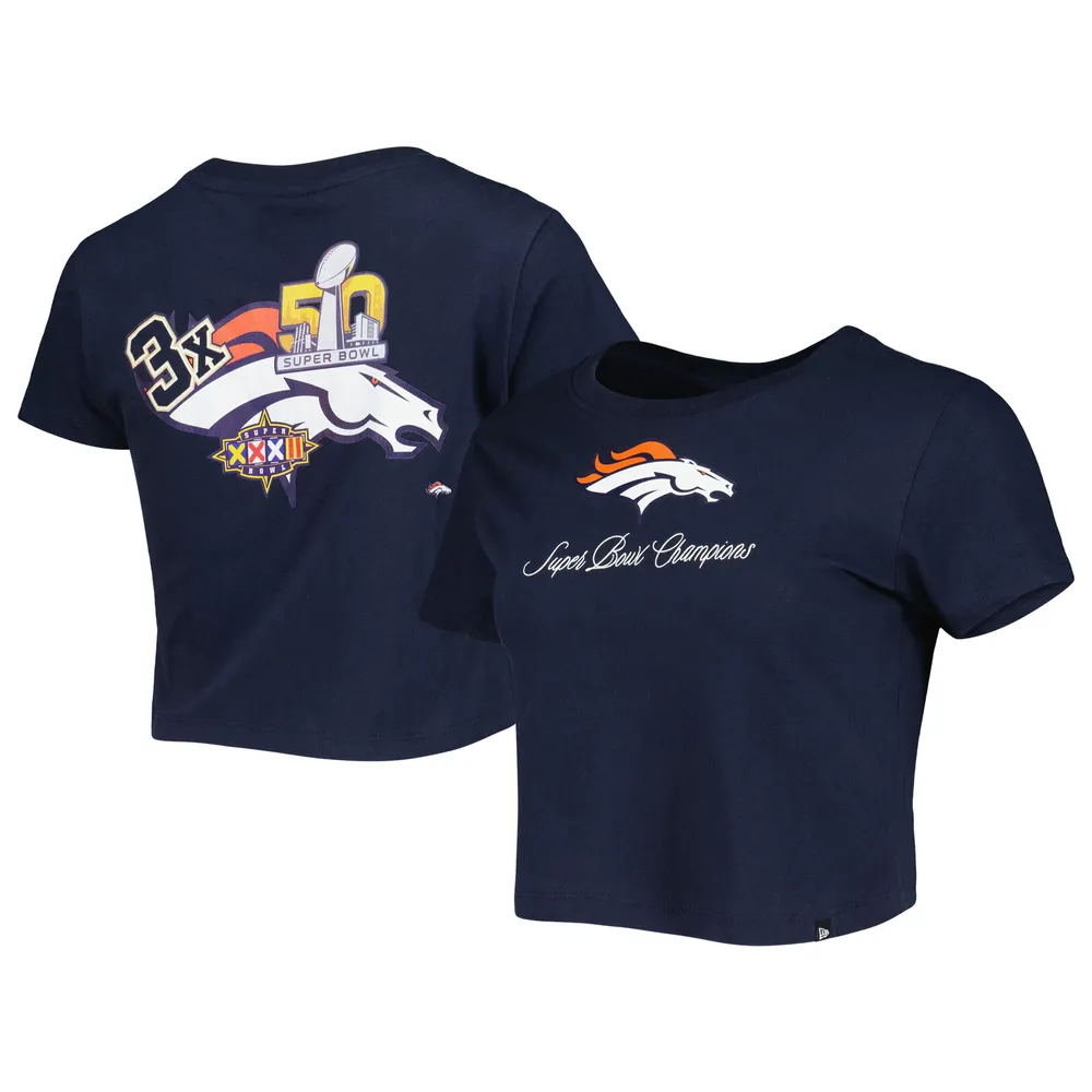 Lids Denver Broncos New Era Women's Historic Champs T-Shirt - Navy