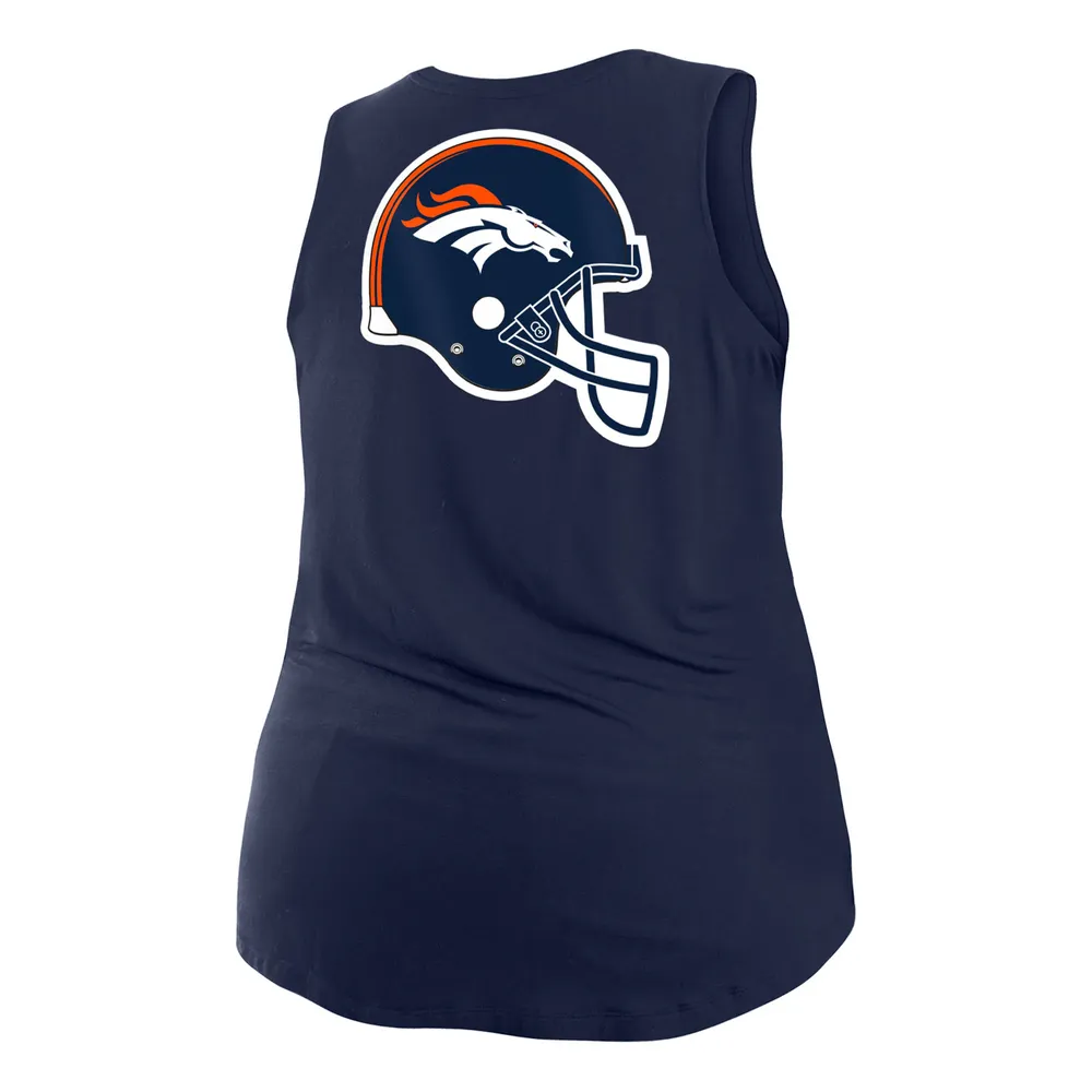 Débardeur taille plus bleu marine Denver Broncos New Era pour femme