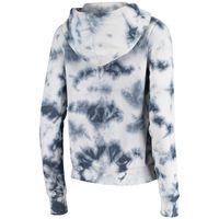 Women's New Era Navy Denver Broncos Tie Dye Fleece Full-Zip Hoodie