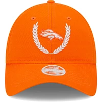 Casquette réglable New Era Denver Broncos Leaves 9TWENTY orange pour femme