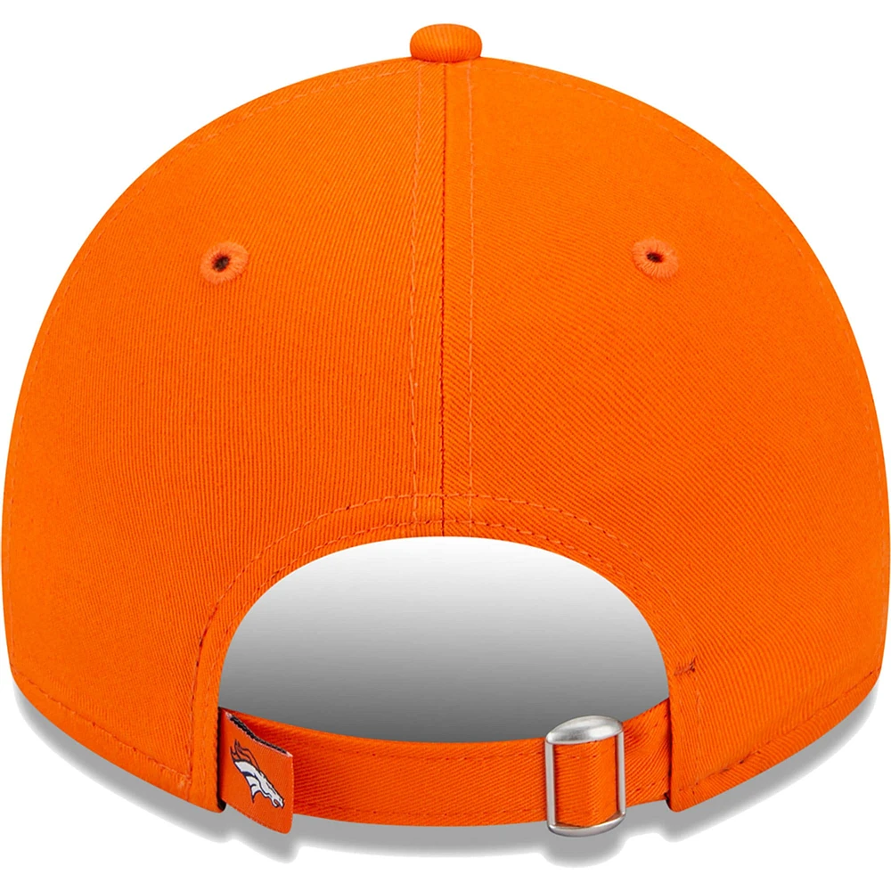 Casquette réglable New Era Denver Broncos Leaves 9TWENTY orange pour femme