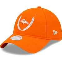 Casquette réglable New Era Denver Broncos Leaves 9TWENTY orange pour femme