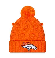 Women's New Era Orange Denver Broncos Toasty Cuffed Knit Hat with Pom