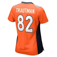 Maillot de match équipe Denver Broncos Nike Adam Trautman orange pour femme