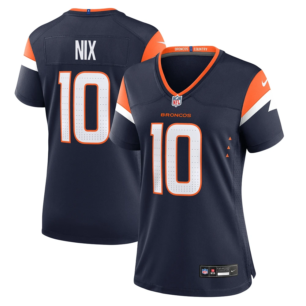 Women's Nike Bo Nix  Navy Denver Broncos Alternate Game Jersey