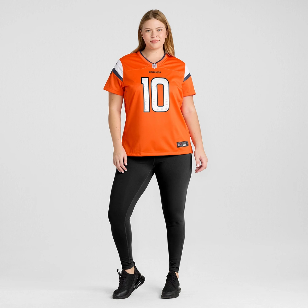 Maillot de match Nike Bo Nix Denver Broncos pour femme, orange