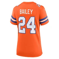 Maillot de match joueur retraité Nike Champ Bailey Orange Denver Broncos Mile High Collection 1977 pour femme