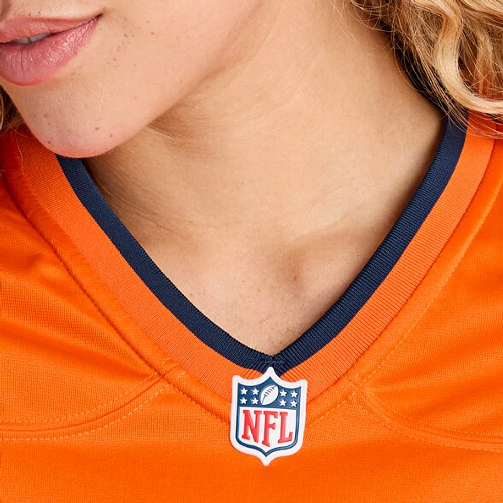 Maillot de match Nike Cody Barton Orange Denver Broncos pour femme