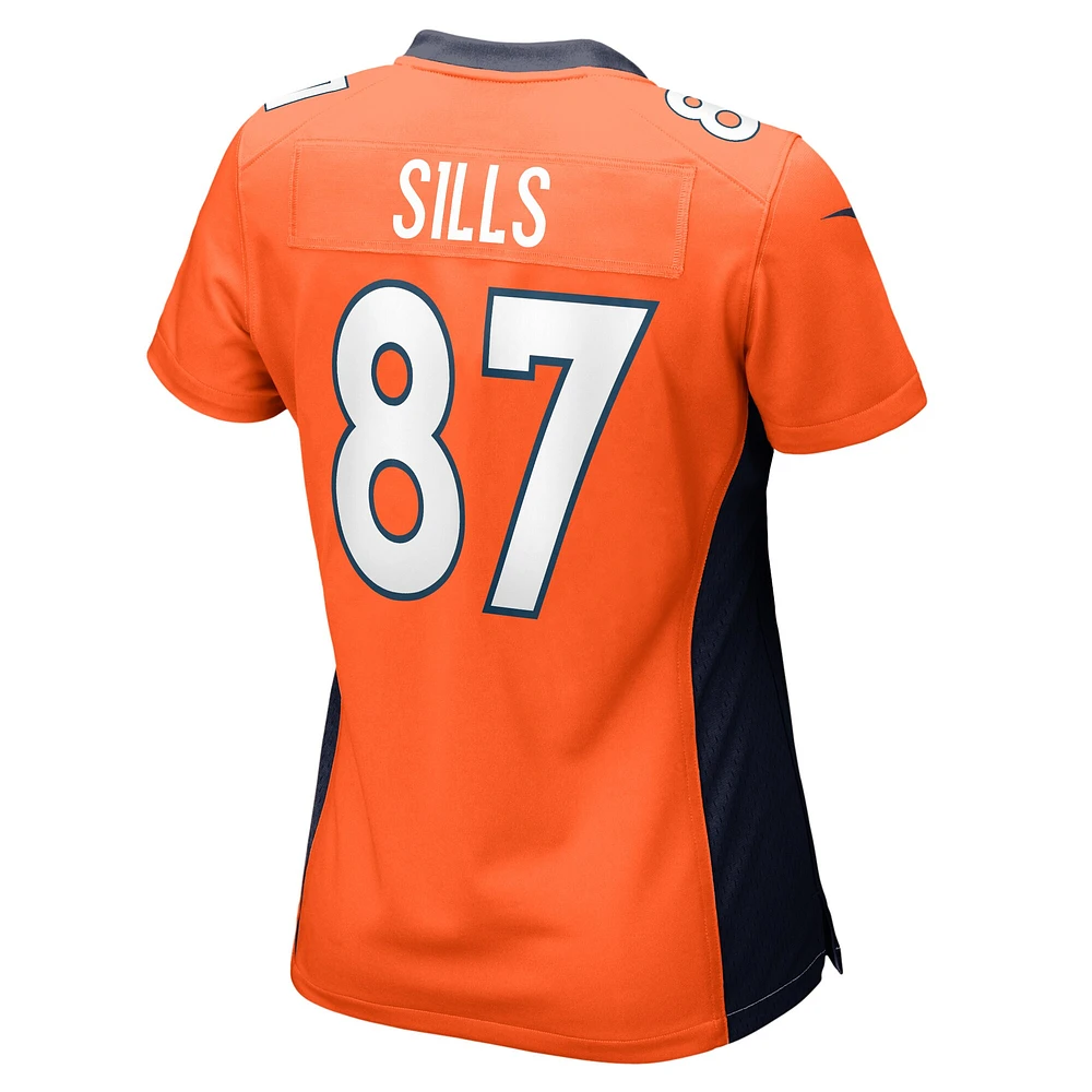 Women's Nike David Sills  Orange Denver Broncos Team Game Jersey