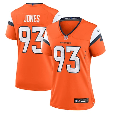 Maillot de match Nike D.J. Jones orange Denver Broncos pour femme