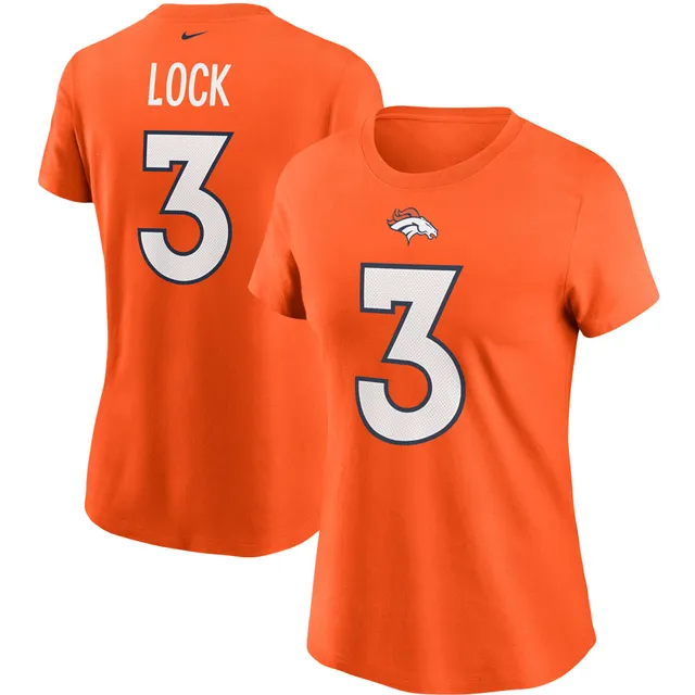 Ladies Denver Broncos Orange Pride Playing V Neck Short Sleeve Tee