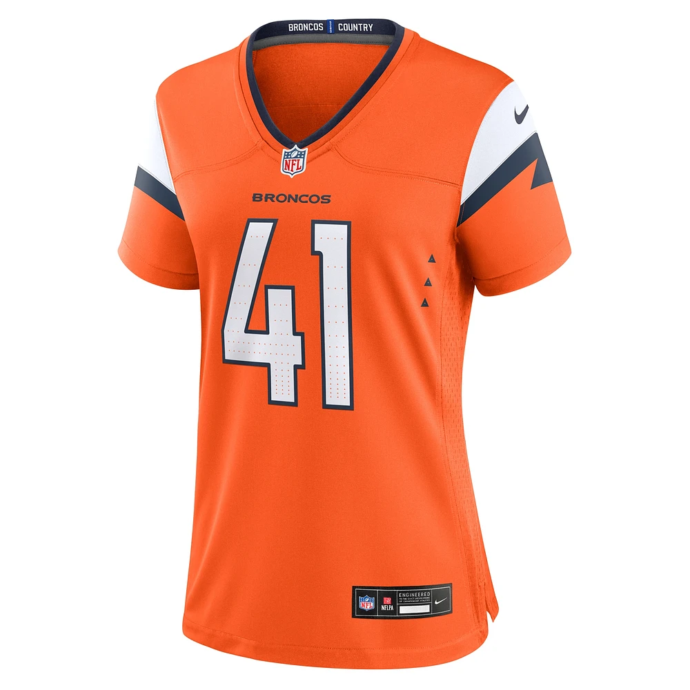 Women's Nike Drew Sanders  Orange Denver Broncos Team Game Jersey