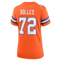 Women's Nike Garrett Bolles Orange Denver Broncos Mile High Collection 1977 Throwback Player Game Jersey