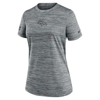 Women's Nike Gray Denver Broncos Sideline Velocity Performance T-Shirt