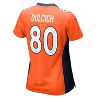 Women's Nike Greg Dulcich Orange Denver Broncos Game Player Jersey