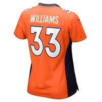 Maillot de match Nike Javonte Williams Orange Denver Broncos pour femme