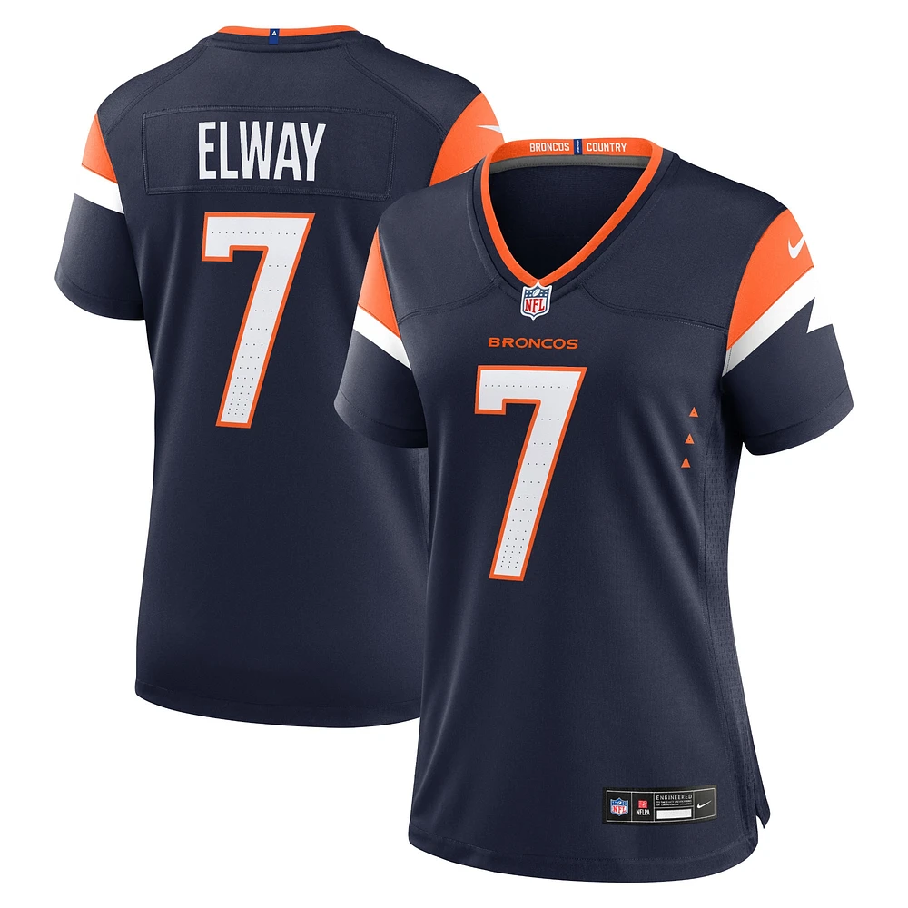 Women's Nike John Elway Navy Denver Broncos Mile High Collection Retired Player Alternate Game Jersey