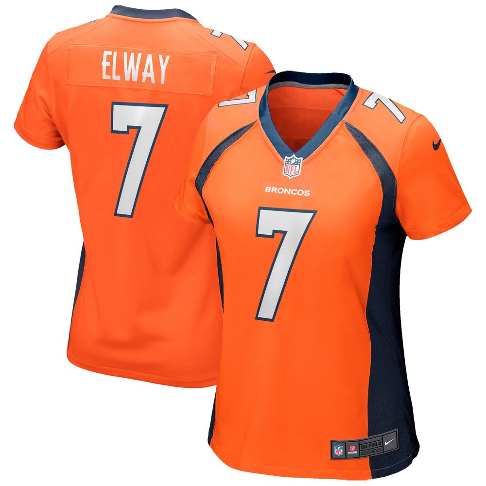 Women's Nike John Elway Orange Denver Broncos Game Retired Player Jersey