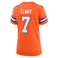 Women's Nike John Elway Orange Denver Broncos Mile High Collection 1977 Throwback Player Game Jersey