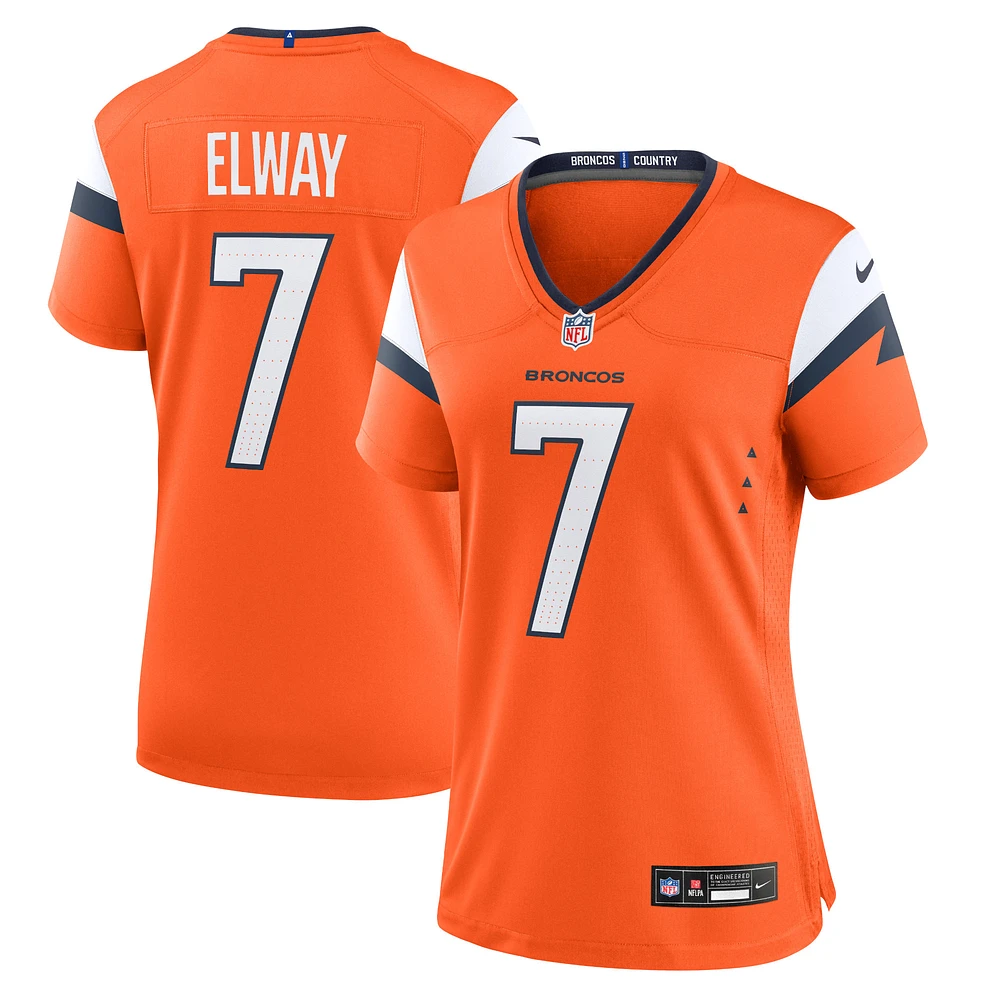 Women's Nike John Elway Orange Denver Broncos Mile High Collection Retired Player Game Jersey