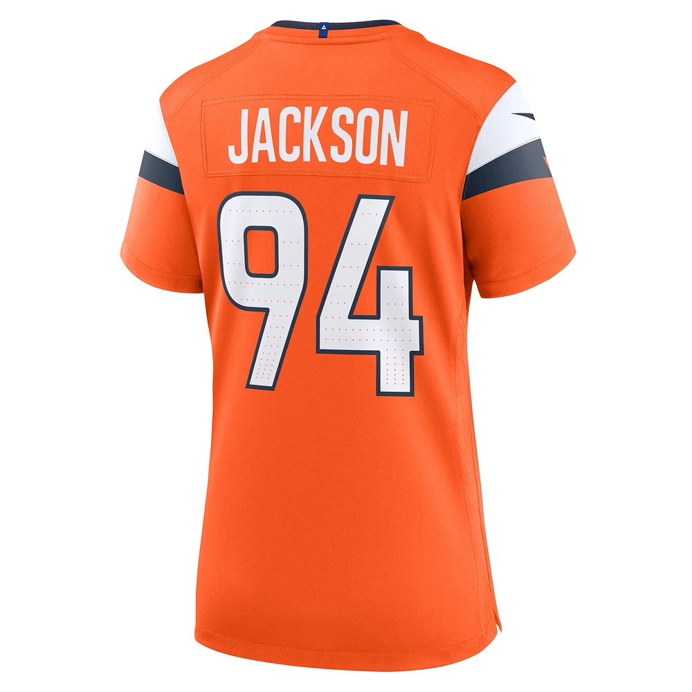 Maillot de match Nike Jordan Jackson Orange Denver Broncos pour femme