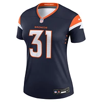 Women's Nike Justin Simmons  Navy Denver Broncos Alternate Legend Player Performance Top