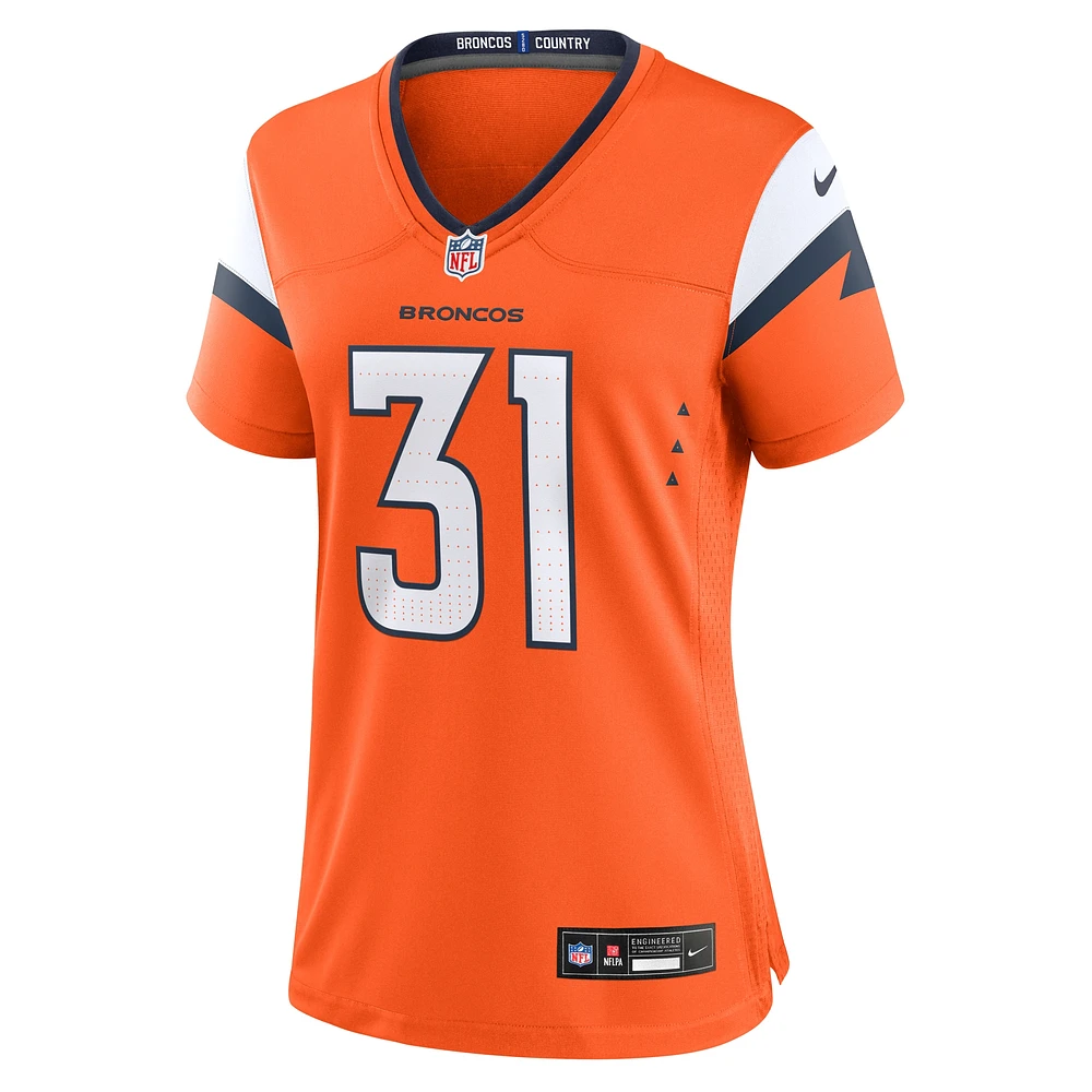 Women's Nike Kris Abrams-Draine  Orange Denver Broncos Team Game Jersey