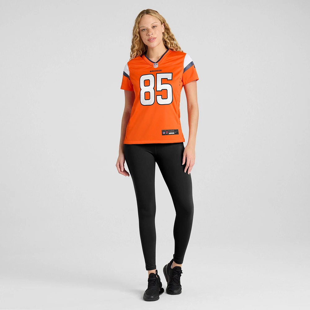 Maillot de match Nike Lucas Krull Orange Denver Broncos pour femme