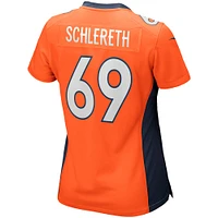 Women's Nike Mark Schlereth Orange Denver Broncos Game Retired Player Jersey