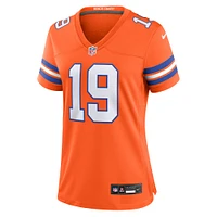 Women's Nike Marvin Mims Jr Orange Denver Broncos Mile High Collection 1977 Throwback Player Game Jersey