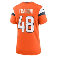 Maillot de match Nike Mitchell Fraboni orange Denver Broncos pour femme