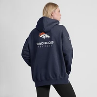 Women's Nike Navy Denver Broncos 2023 Sideline Club Fleece Pullover Hoodie