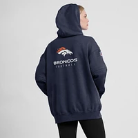 Women's Nike Navy Denver Broncos 2023 Sideline Club Fleece Pullover Hoodie