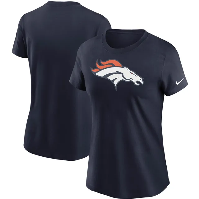 Women's Fanatics Branded Orange/White Denver Broncos Ombre Long Sleeve T-Shirt Size: Small