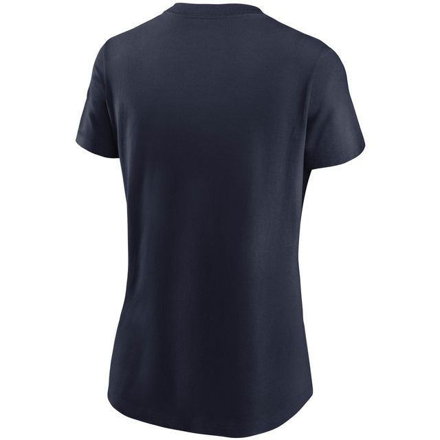 T-shirt essentiel avec logo Denver Broncos Nike pour femme, bleu marine